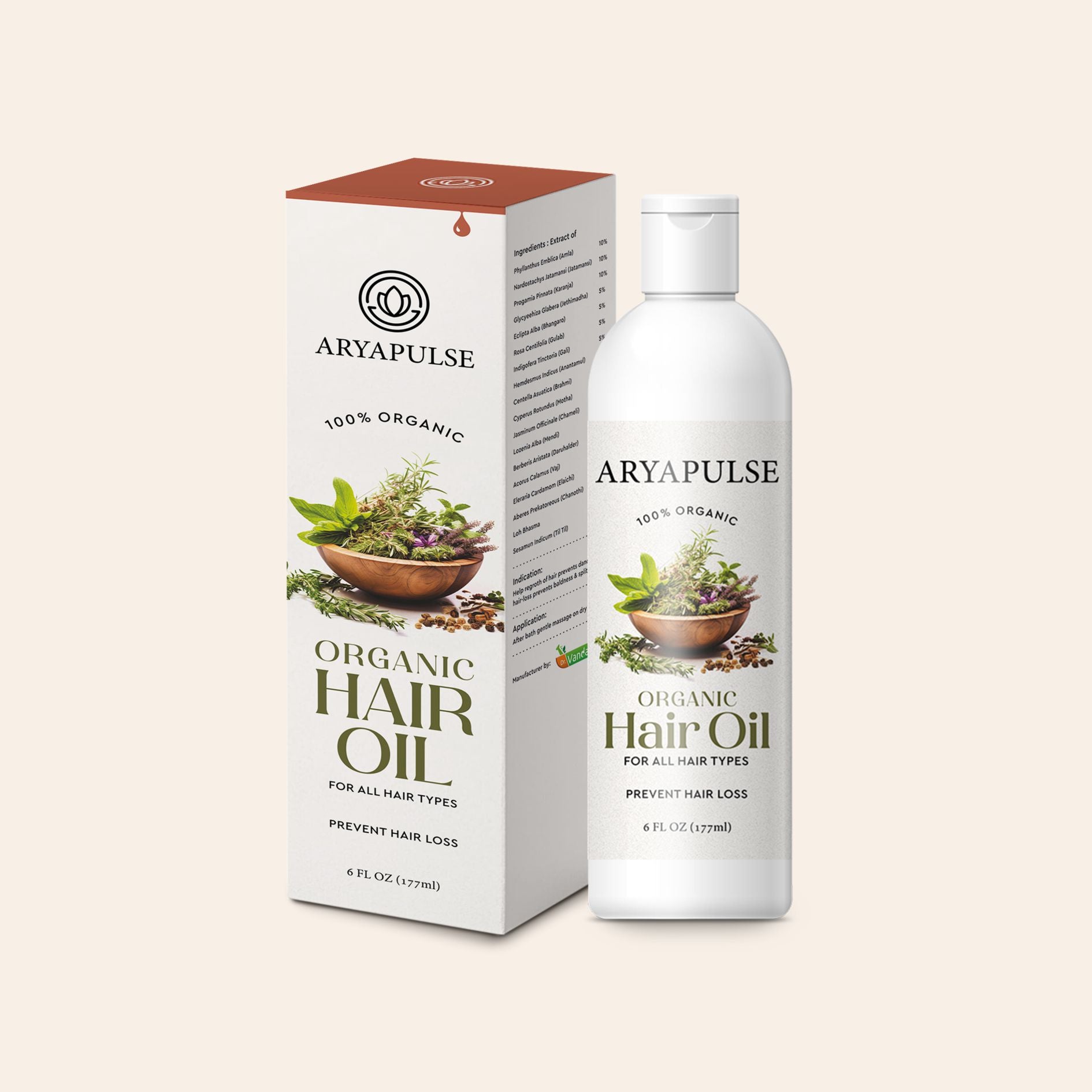 Organic Hair Care Combo(Shampoo & Oil)